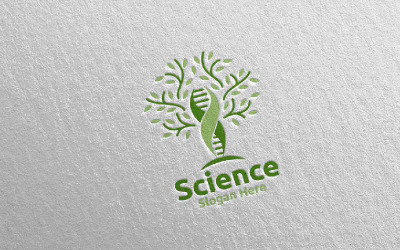 Plantilla de logotipo de concepto de diseño de laboratorio de ciencia e investigación