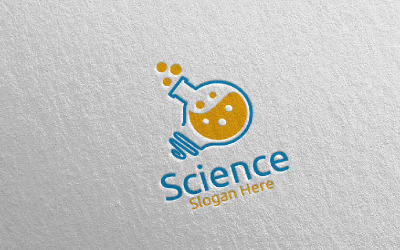 Plantilla de logotipo de concepto de diseño de laboratorio de ciencia e investigación