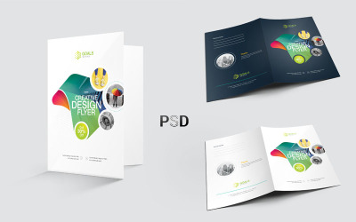 Presentationsmapp för ljusa färger - mall för företagsidentitet