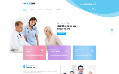 Responsivt Bezyn - Pharmacy & Health Shopify-tema #103902