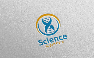 Wetenschap en onderzoek Lab ontwerpsjabloon concept Logo