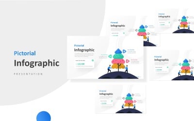 Träd Infographic med affärsman Infographic Presentation PowerPoint mall