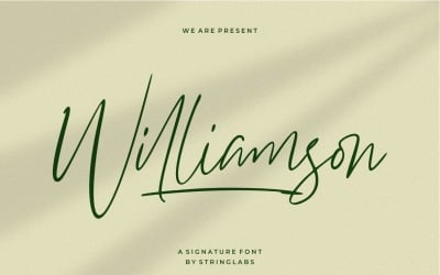 Williamson - Luxe handtekening lettertype