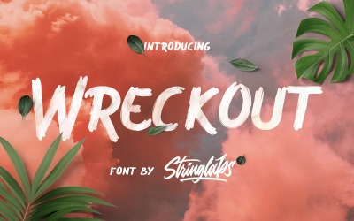 Wreckout - Dekoratif Fırça Yazı Tipi
