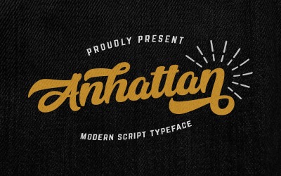 Anhattan - Retro tučné kurzívové písmo
