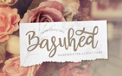Basuhed - Handskrivet typsnitt