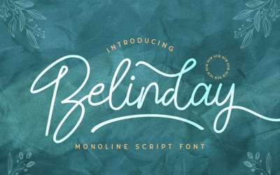 Belinday - Carattere corsivo monolinea