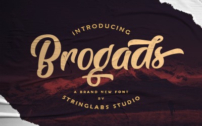 Brogads - Bold Script Retro Font