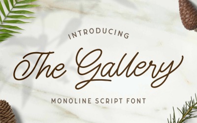 Galerie - Monoline Cursive Font
