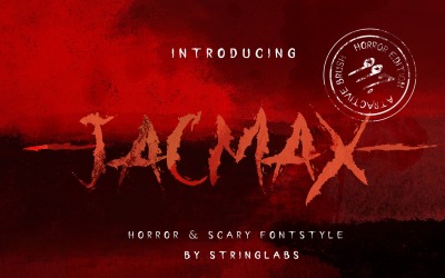 Jacmax - Horror Hardcore шрифт