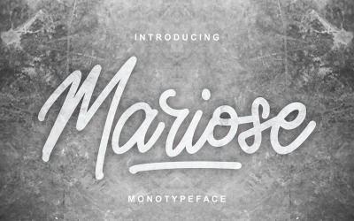 Mariose | Carattere corsivo Monotypeface