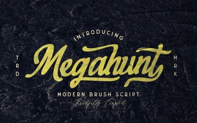 Megahunt - Carattere corsivo pennello