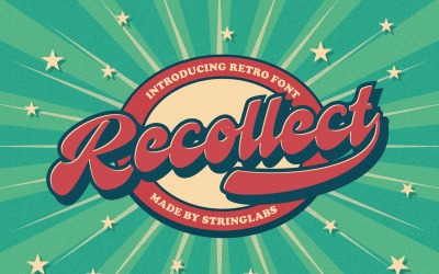 Recollet - Retro félkövér kurzív betűtípus