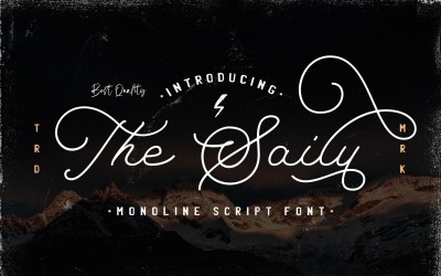 The Saily - Monoline Retro Cursive Font