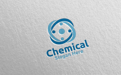 Designkonzept 2 des Chemiewissenschafts- und Forschungslabors Logo-Vorlage
