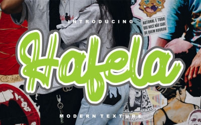Hafela | Carattere corsivo texture moderna
