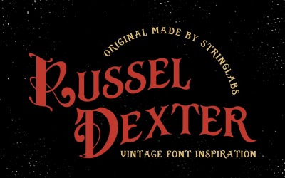 Russel Dexter - fonte retro vintage cursiva