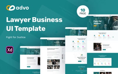 Advo - Lawyer Business Website UI Elements