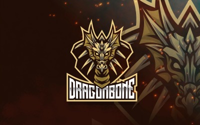 Dragon Bone Esport Logo Vorlage