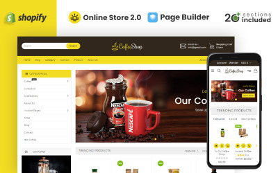 Drycker och drycker Shopify-tema