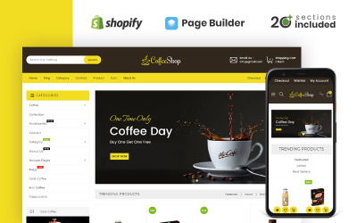 Магазин напитков и напитков Shopify Тема
