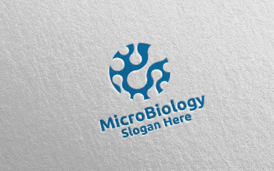 Micro Science and Research Lab Design Concept 6 Logo sjabloon