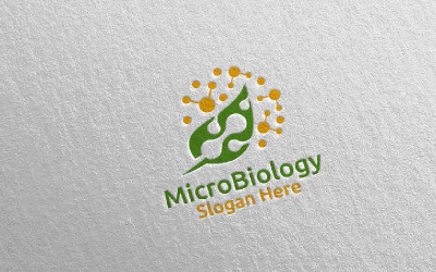 Mikro Bilim ve Araştırma Laboratuvarı Tasarım Konsepti 9 Logo Şablonu