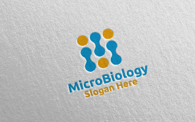 Micro Science and Research Lab design koncept logotyp mall