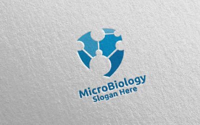 Modello di Logo di Micro Science and Research Lab Design Concept 8 Logo