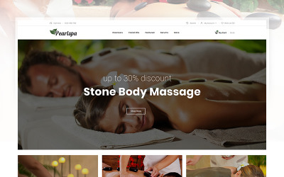 PearlSpa - Modello reattivo OpenCart per sala massaggi