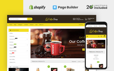 Responsive Drinks & Beverages Store Shopify Theme #104269