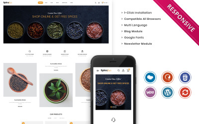Responsive Spicefair - The Grocery Store Responsive WooCommerce Theme #104280