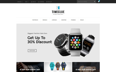 Reszponzív Timeclue - Watch and Jewelry Store PrestaShop sablon 104261
