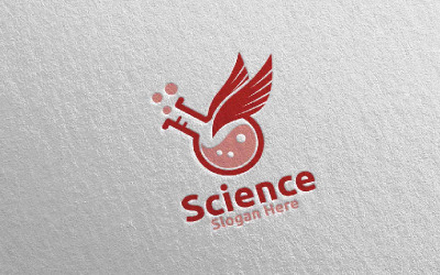 Шаблон логотипа концепции дизайна научно-исследовательской лаборатории