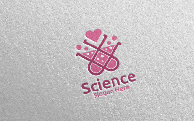 Modelo de logotipo do conceito de design de laboratório de ciência e pesquisa