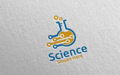 Tech Science and Research Lab Design Concept Logo Szablon