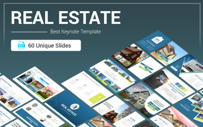 Prémium Real Estate Keynote Template Keynote sablon 104367