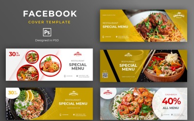 Ресторан спеціальне меню шаблон соціальних медіа