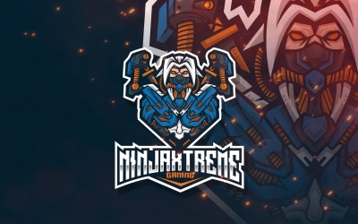 Ninja Extreme Esport Logo sjabloon