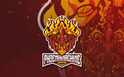 Phoenix Machine Esport Logo sjabloon