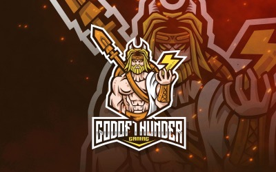 Bůh Thunder šablony loga