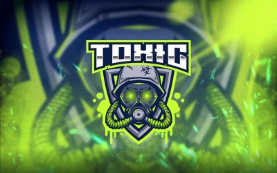 Modèle de logo Toxic Esport