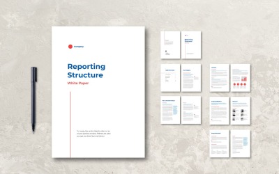 Relatório da estrutura da empresa no whitepaper - modelo de identidade corporativa