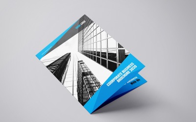 Byfold - Folheto Bifold de Perfil da Empresa A4 - Modelo de Identidade Corporativa