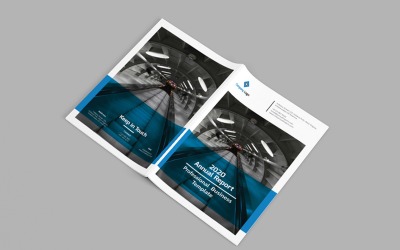 Mblandang - A4-es éves jelentés brosúra - Vállalati-azonosság sablon