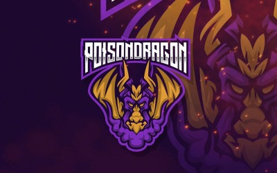 Poison Dragon Esport Logo Vorlage