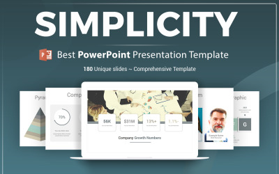 Prémium Simplicity PowerPoint Template PowerPoint sablon 104623
