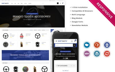 Shiftauto - Az Autoparts Store érzékeny WooCommerce téma