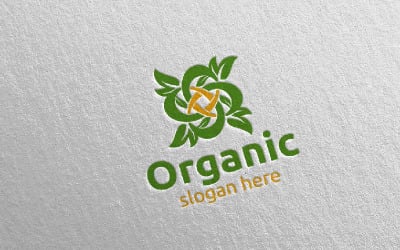Infinity naturlig och organisk designkoncept 2-logotypmall