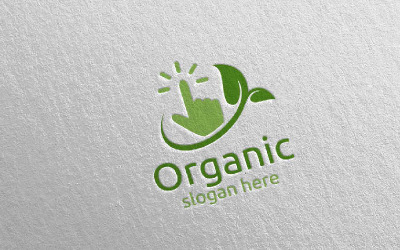 Online Doğal ve Organik tasarım Konsepti 4 Logo Şablonu